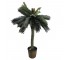 FAUX TREE-(4')Small Palm Tree W/Wicker Pot