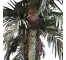 FAUX TREE-Cluster of (3) Palm Trees W/Black Pot