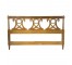 HEADBOARD-Queens-Burled Wood Swans w/Brass Rings