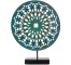 SCULPTURE-Metal Medallion W/Stand