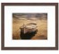 FRAMED PRINT-Solitary Row Boat In Expresso Frame