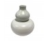 VASE-White Glazed Porcelain Bulbous-4.25"H