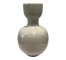 VASE-Beige Bulbous w/Wide Opening