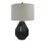 TABLE LAMP-Black Blue Speckled Metal Lamp