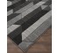 RUG(6'6"x 9'6")Modern Gray & Black