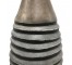 VASE-(32"H)-Contemporary Two-Tone Finish & Ridged Accent