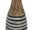 VASE-(26"H)Contemporary Two-Tone Finish & Ridged Accent