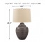 TABLE LAMP-Metal W/Knob Texture