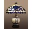 TABLE LAMP-Tiffany Inspirted Stained Glass W/Bronze Finish Base