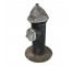 FIRE HYDRANT-Black/Silver w/Base