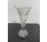 VASE-Cut Glass w/Scalloped Top & Footed Base