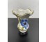 VASE-White w/Painted Flowers & Scalloped Edge