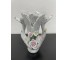 VASE-(2) Swans w/Flowers & Vase in Center