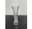 VASE-Cut Glass Basket Weave w/Footed Base