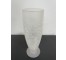 VASE-Crackled Frosted Glass w/Footed Base