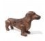 FIGURINE-Distressed Wooden Dachshund Dog