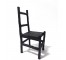 FIGURINE-Black Cast Iron Chair