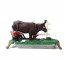 BANK-Antique Cast Iron Farmer Milking/Drinking from Cow