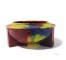 DECORATIVE BOWL-Small Tie-Dyed Bowl w/Colorful Rocks