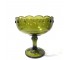 COMPOTE-Green Glass Compote Dish