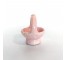 FIGURINE-Small Ceramic Pink Basket w/Hearts