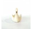 FIGURINE-Off-White Swan w/Gold Eyes & Nose