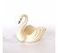 FIGURINE-Off-White Swan w/Gold Eyes & Nose