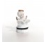 FIGURINE-Ceramic White Singing Angel w/Gold Detail & Keepsake At Bottom