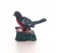 FIGURINE-Gray Bird w/Red Breast on Rock