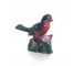 FIGURINE-Gray Bird w/Red Breast on Rock