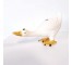 FIGURINE-White Ceramic Duck Ducking
