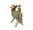 FIGURINE-Beige & Green Sheep Sharing Branch w/Bird