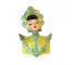 FIGURINE-Asian Woman in Yellow Headdress-Head Figurine