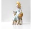 FIGURINE-Porcelain Farmer Boy w/Blue Overalls & Basket