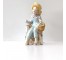 FIGURINE-Porcelain Farmer Boy w/Blue Overalls & Basket