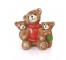 FIGURINE-Mama Bear in Red Dress & Bow w/Two Cubs