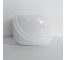 VASE-Oval Off White Vase w/Curved Lines