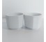 VASE-White Milk Glass Round Interior/Square Exterior Vase