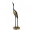 FIGURINE-Mid Century Modern Vintage Brass Heron Edget on Base