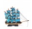 SHIP MODEL-"Red Jacket" w/Blue Sails