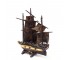 SHIP MODEL-Distressed Green Siding w/7 Sails