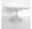 CAKE STAND-Sunburst Pattern-Pressed Glass & Scalloped Edge