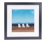FRAMED PHOTOGRAPHY-(3) White Adirondack Beach Chairs Viewing the Ocean