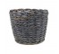 BASKET-Distressed Blue Round Basket