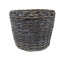 BASKET-Distressed Blue Round Basket