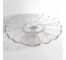 CAKE STAND-Floral Pressed Glass Divider Cake Stand