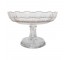 CANDY DISH-Glass Compote w/Scalloped Edge