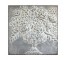 WALL ART-Embossed Metal Floral Design