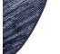 RUG-Solid Contemporary Navy Blue 6'6" Round Area Rug