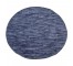 RUG-Solid Contemporary Navy Blue 6'6" Round Area Rug